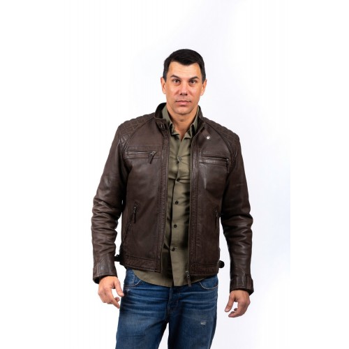 Matt Ανδρικό Δερμάτινο Μπουφάν