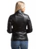 Lucy Γυναικείο Αυθεντικό Δερμάτινο Biker Μπουφάν Black